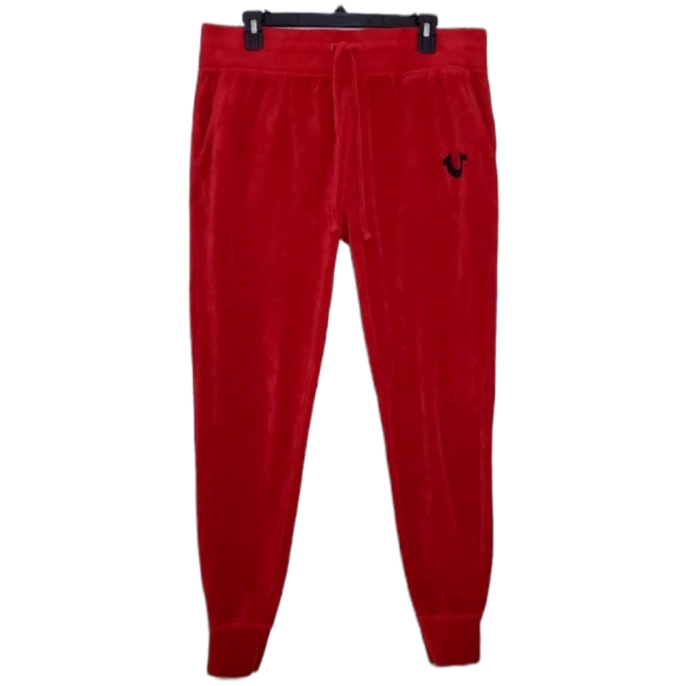 TRUE RELIGION Velour Track Pants Large - Picture 5 of 10